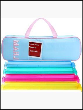 Mahjong Rack Storage Bag Oxford Cloth Tile Carrier with Zipper 21x6.5x2 Inches